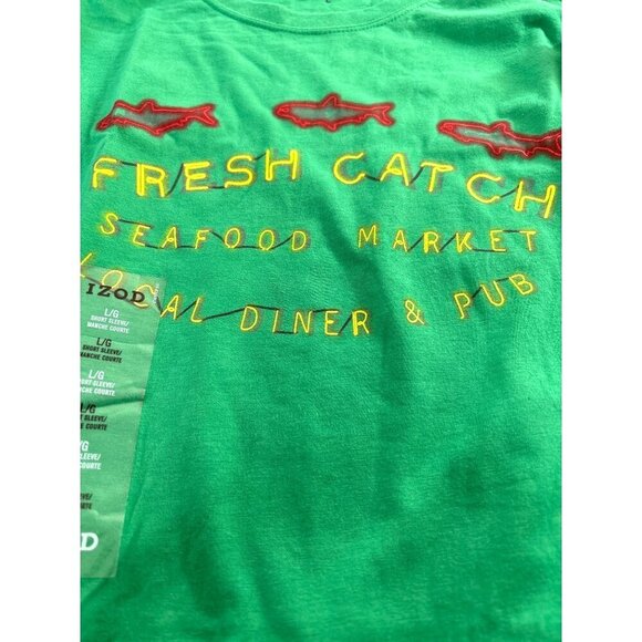 IZOD T-Shirt Mens Size L Green Graphic NWT - Picture 7 of 8